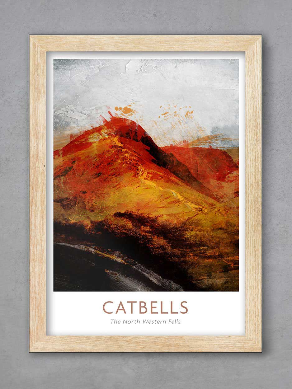 Catbells from Skelgill - Abstract Poster print