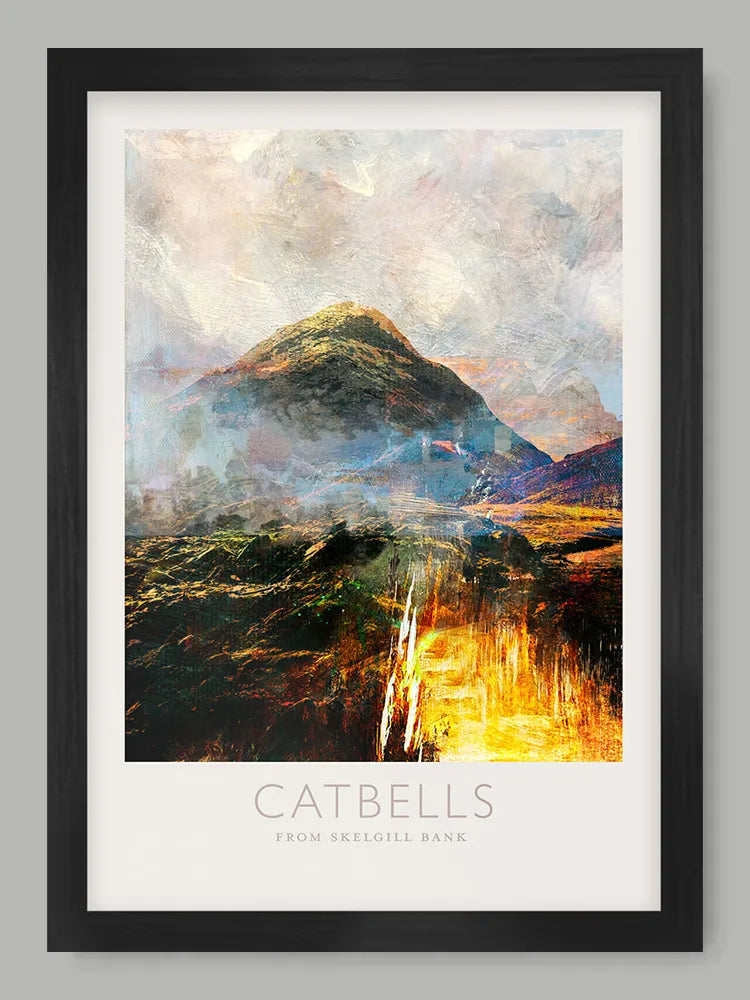 Catbells from Skelgill Bank  - Lake District Poster Print