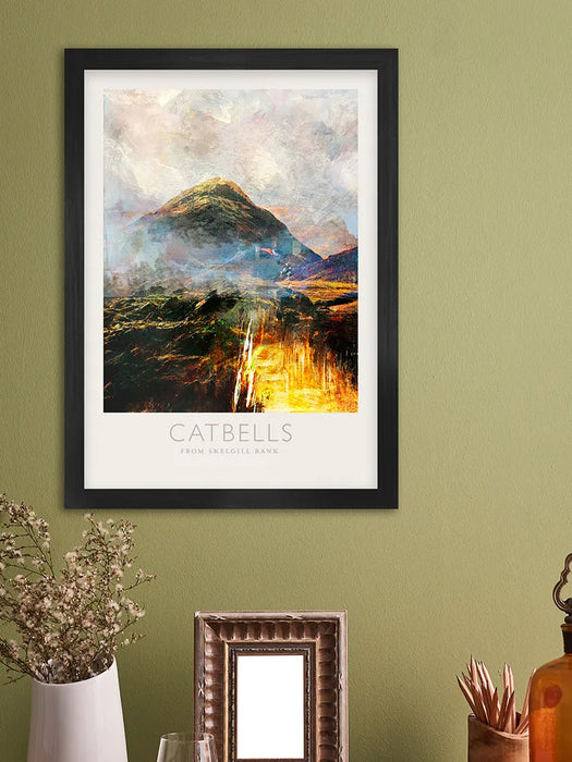 Catbells from Skelgill Bank  - Lake District Poster Print