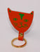 cat leather keyring