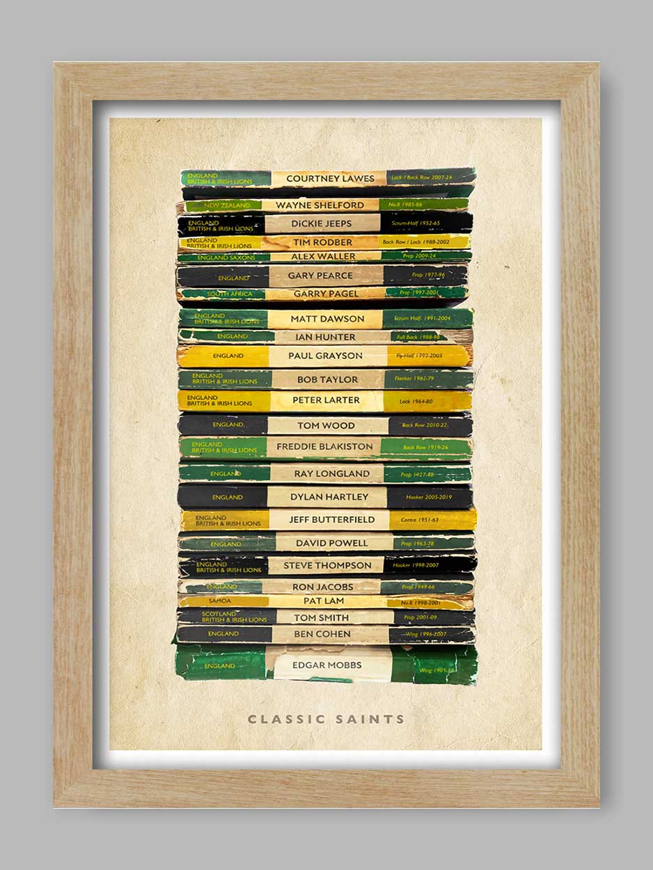 Northampton Saints. Classic Saints - Northampton Rugby Poster Print