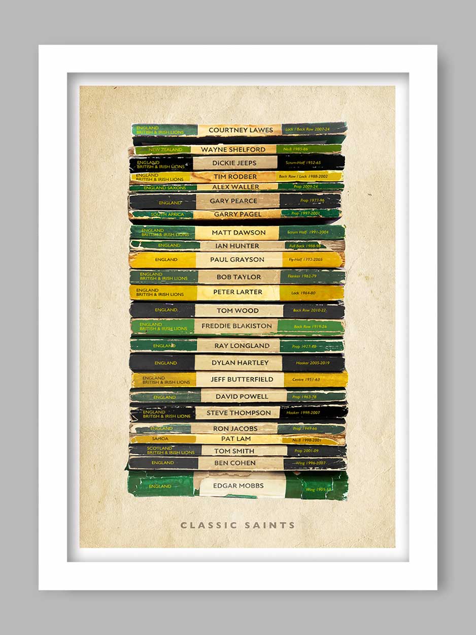 Northampton Saints. Classic Saints - Northampton Rugby Poster Print