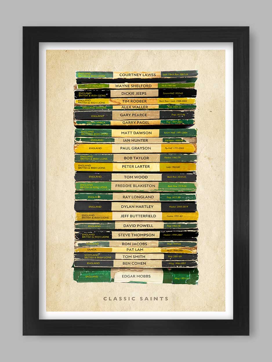 Northampton Saints. Classic Saints - Northampton Rugby Poster Print