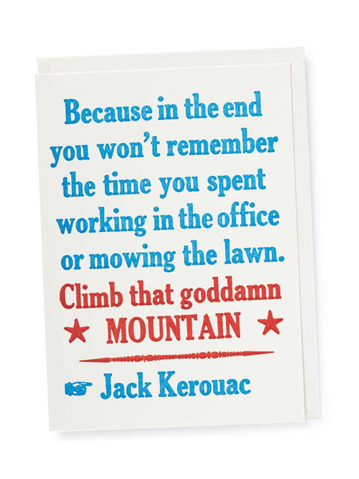 climb the mountain quote card