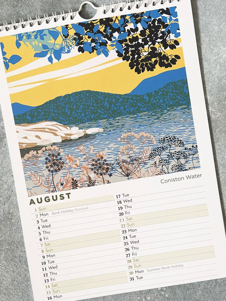 Coniston Water calendar page 