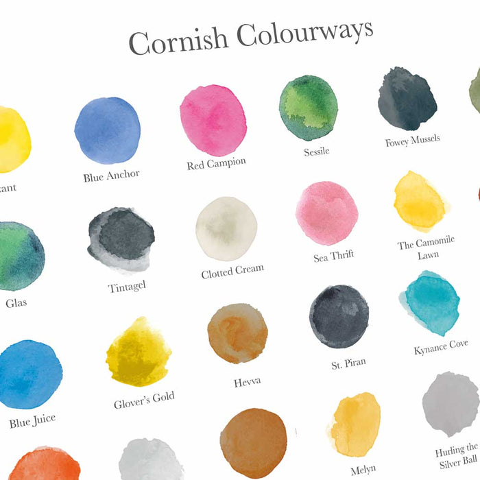 Cornish colourways. Colours of Cornwall