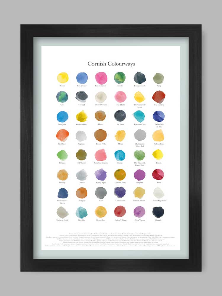 Cornish colourways. Colours of Cornwall