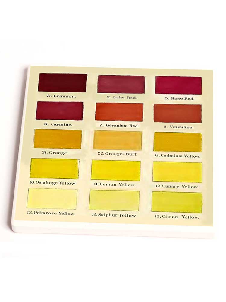 crimson colour swatch coaster