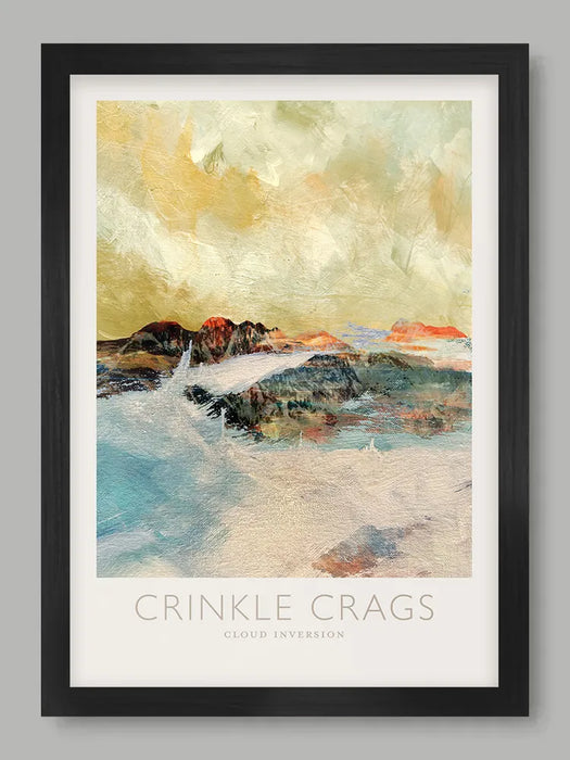 Crinkle Crags Cloud Inversion  - Lake District Poster Print