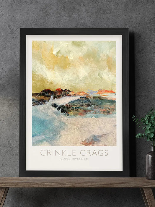 Crinkle Crags Cloud Inversion  - Lake District Poster Print