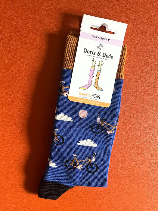 dark blue bike socks