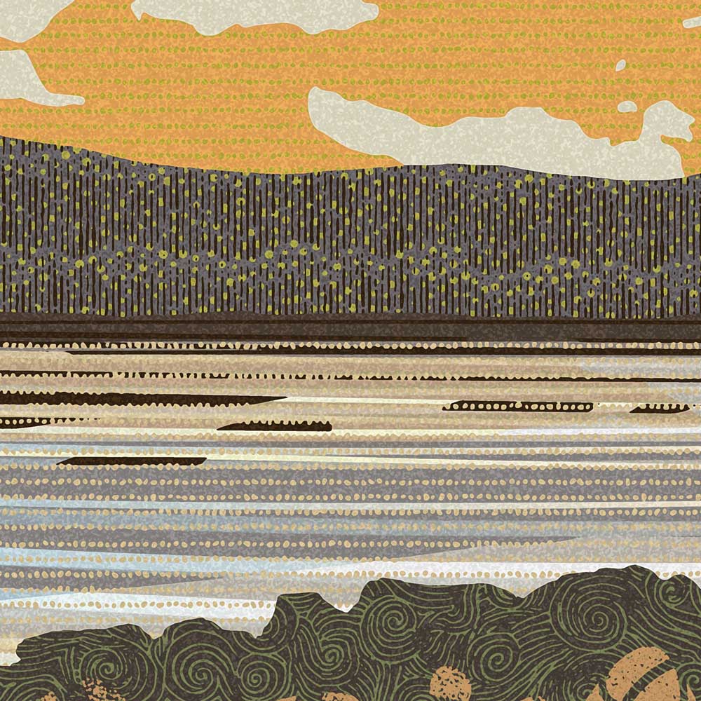 Duddon Estuary and Black Combe  - Lake District Poster print