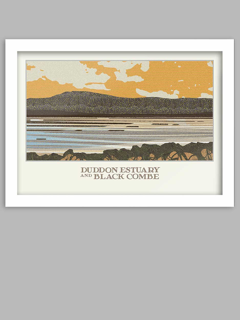 Duddon Estuary and Black Combe  - Lake District Poster print