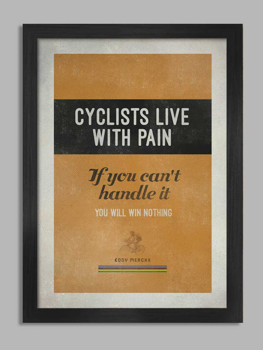 Eddie Merckx Quote Cycling Poster Print