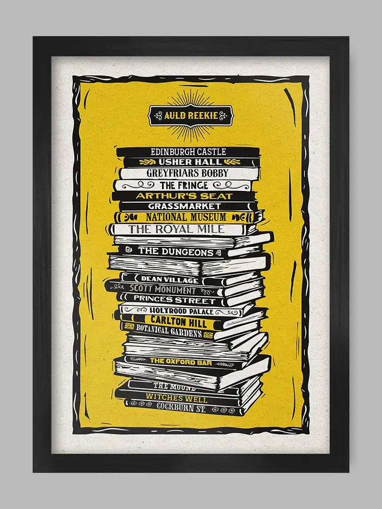 edinburgh landmarks poster print