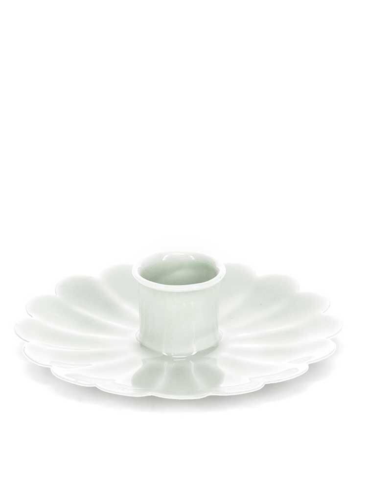 Enamel Flower Candle Holder classic homeware REX Light Grey 