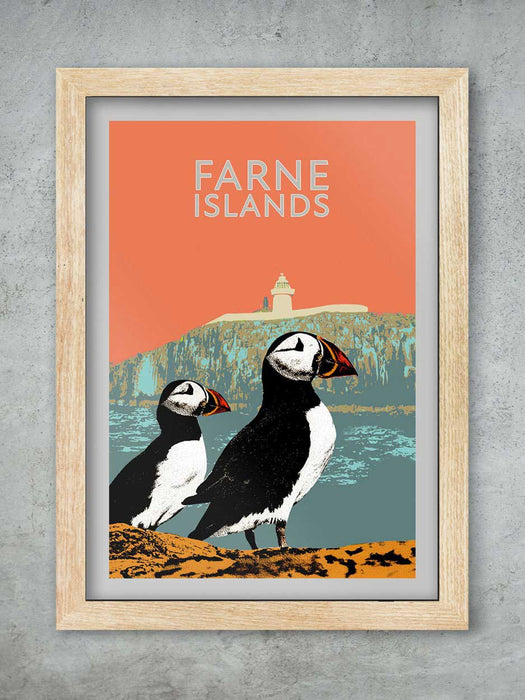 Farne Islands Puffins Poster Print