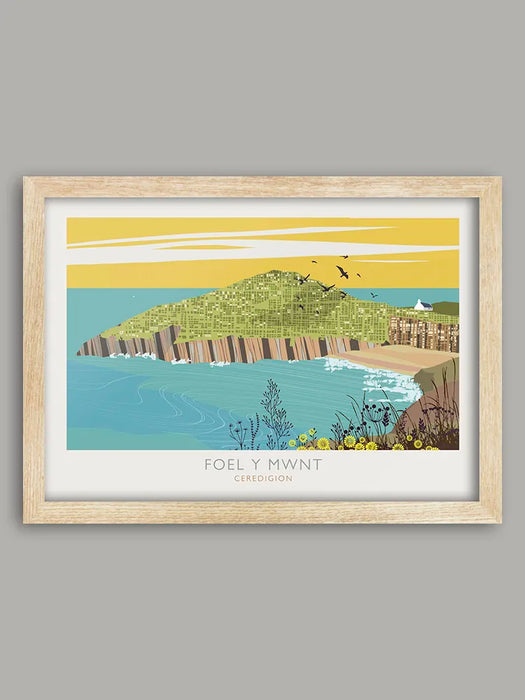 Foel Y Mwnt - Poster Print. Situated on Cardigan Bay, this haven for wildlife Foel Y Mwnt is a scenic cone shaped hill offering spectacular views.