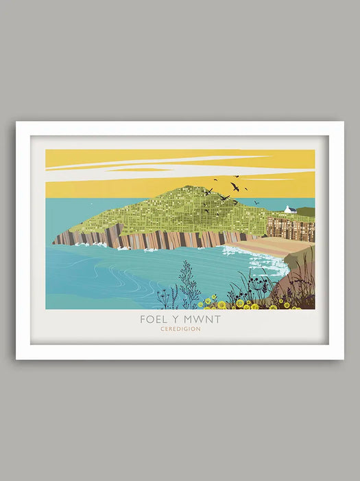 Foel Y Mwnt - Poster Print. Situated on Cardigan Bay, this haven for wildlife Foel Y Mwnt is a scenic cone shaped hill offering spectacular views.