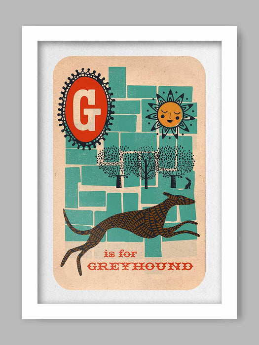 Dog poster. Greyhound