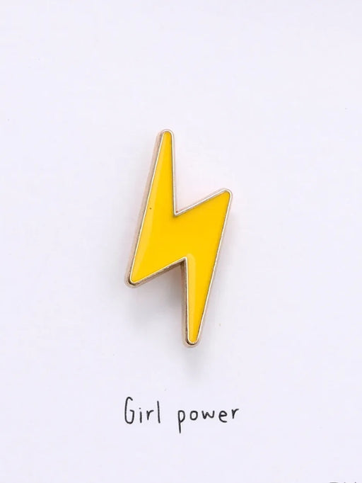 girl power metal pin badge