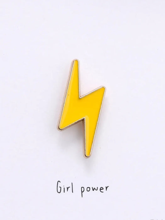 girl power metal pin badge