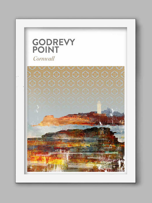 Godrevy Point Cornwall Poster Print
