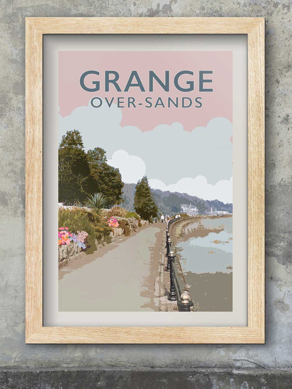Grange-over-sands - Vintage Style Poster Print Posters The Northern Line 