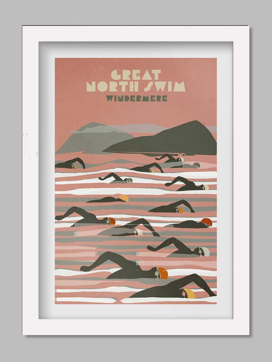 Great North Swim Poster Print