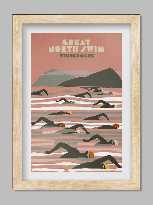 Great North Swim Poster Print