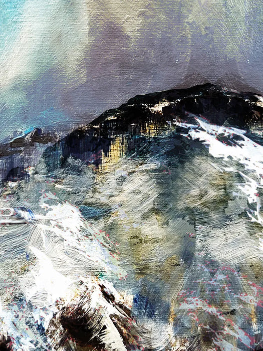 Great End Winter Storm  - Lake District Poster Print