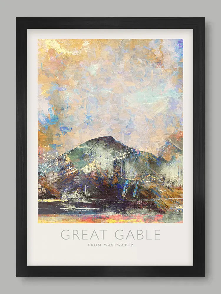 Great Gable from Wastwater  - Lake District Poster Print