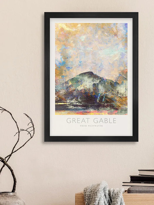 Great Gable from Wastwater  - Lake District Poster Print
