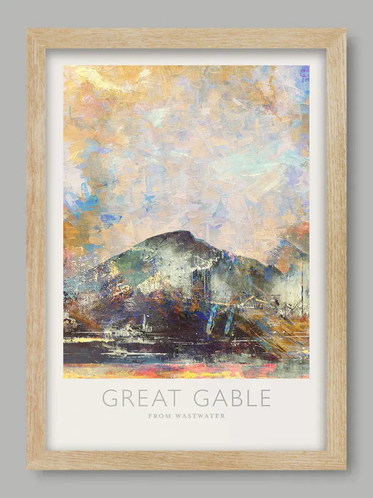 Great Gable from Wastwater  - Lake District Poster Print