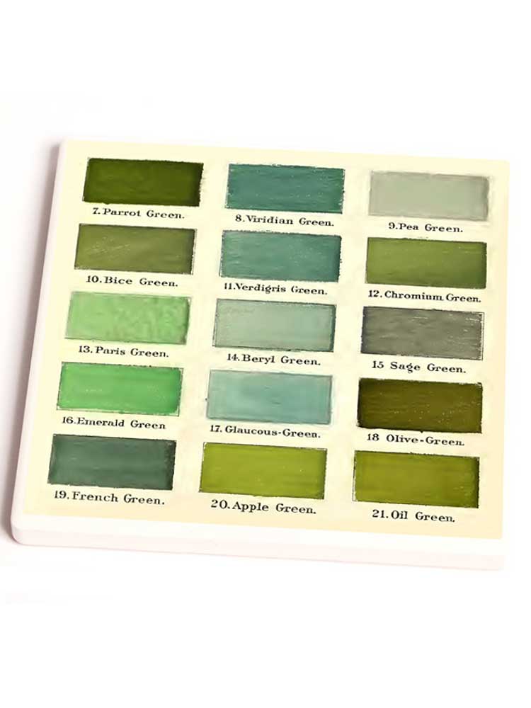 green colour swatch coaster