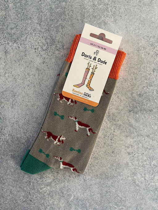 Grey Dog Socks