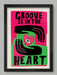 Groove Is In The Heart - music Poster print. Abstract minimalist design. Dee-Liteful!
