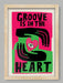Groove Is In The Heart - music Poster print. Abstract minimalist design. Dee-Liteful!
