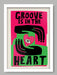 Groove Is In The Heart - music Poster print. Abstract minimalist design. Dee-Liteful!

