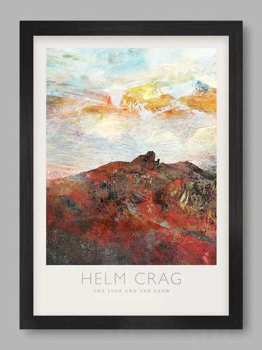 Helm Crag The Lion and The Lamb  - Lake District Poster Print
