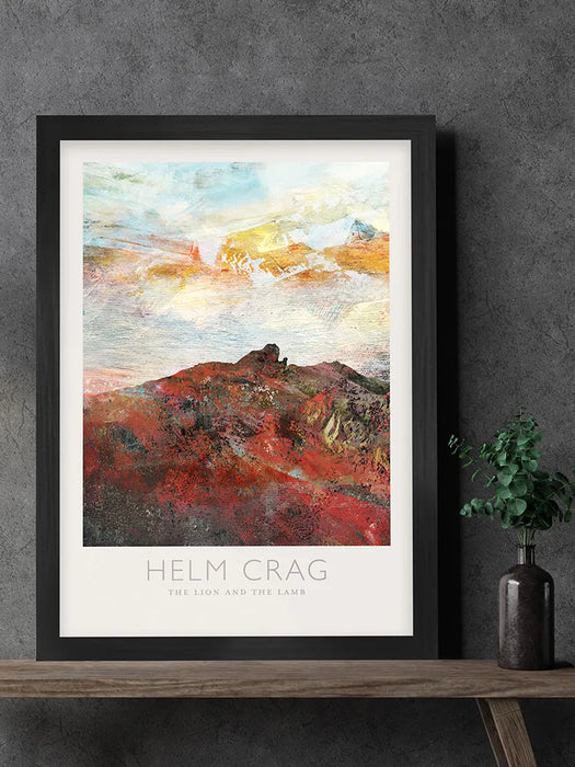 Helm Crag The Lion and The Lamb  - Lake District Poster Print