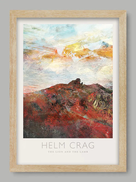 Helm Crag The Lion and The Lamb  - Lake District Poster Print