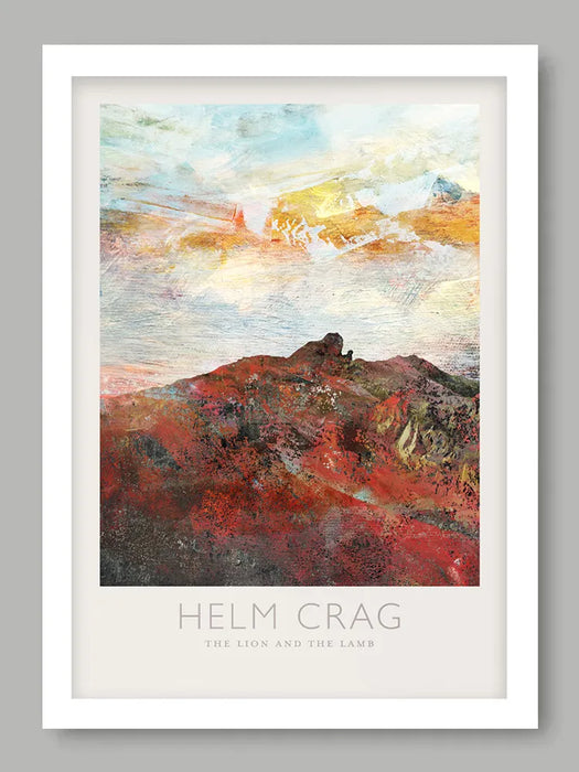 Helm Crag The Lion and The Lamb  - Lake District Poster Print