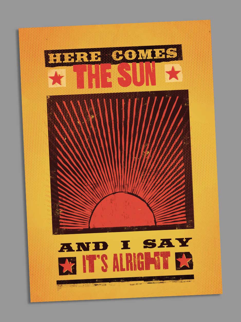 Here comes the sun card