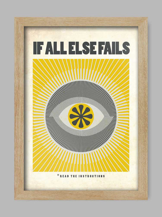 If All Else fails...Read The Instructions - Poster print. Something to remind us all, that we can be fallible!