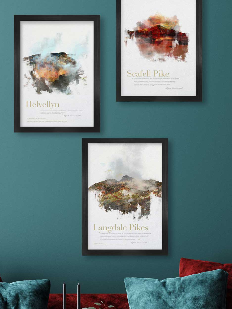 In Wainwrights Words Lake District Posters - Print Bundle Posters TNL 