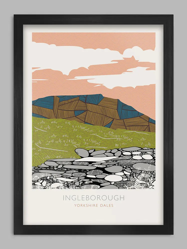 Ingleborough - Yorkshire Dales Print. Part of the Yorkshire 3 Peaks range.