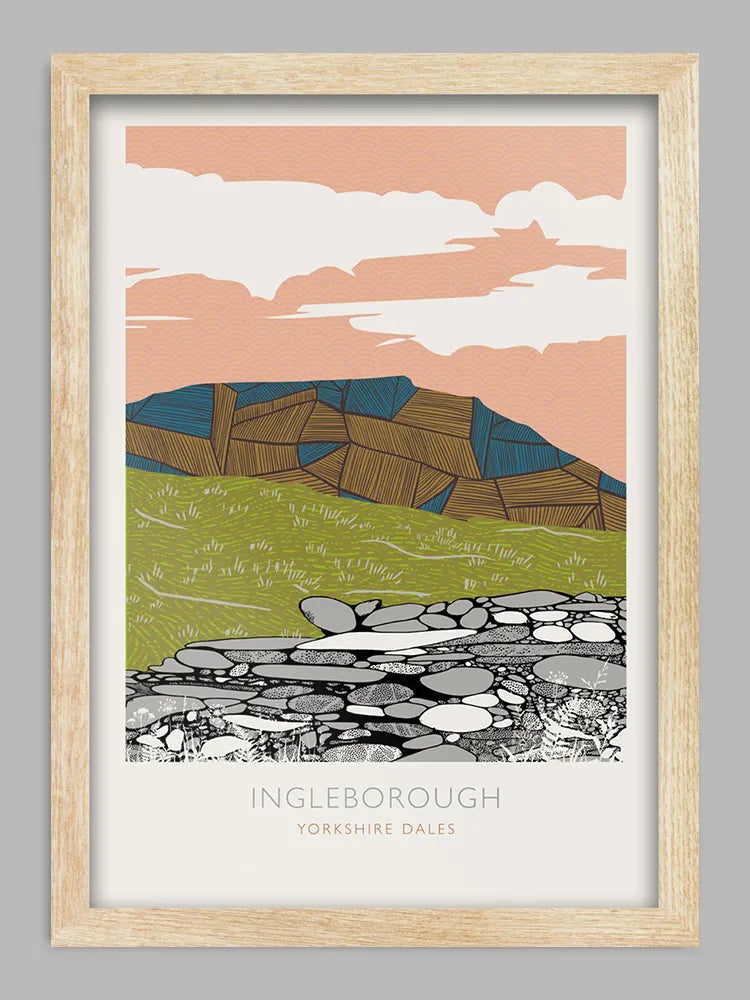 Ingleborough - Yorkshire Dales Print. Part of the Yorkshire 3 Peaks range.