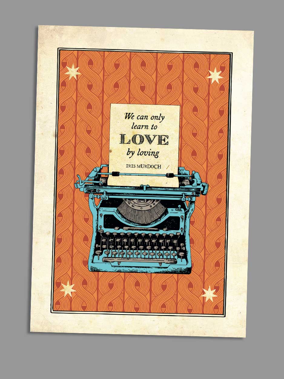 Iris Murdoch - Literary Quote Blank Greeting Card card The Northern Line 