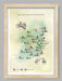 Irish Racecourses - Poster Print records the location of racecourses across the island. Irish Horse Racing.